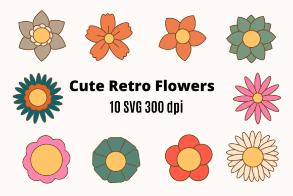 Cute Retro Flowers: Graphics & Illustrations Review