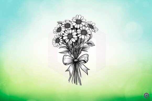 Daisy Flowers Birthday Month: Graphics & Illustrations