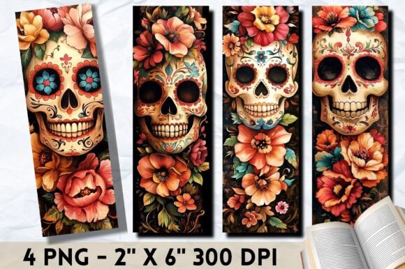 Dark Aesthetic Book Skull and Roses: Graphics & Illustrations