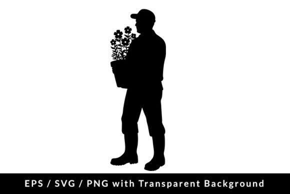 Gardener Silhouette SVG: Premium Graphics & Illustrations