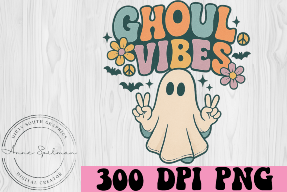 Ghoul Vibes Ghost Flowers: Spooky Graphics & Illustrations