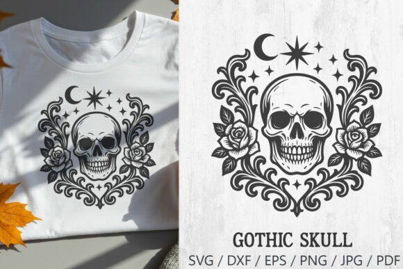 Gothic Skull SVG: Graphics & Illustrations