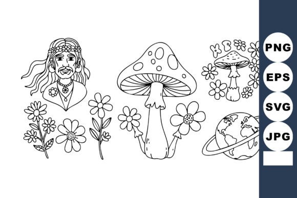 Hand-drawn Black and White Flowers: Graphics & Illustrations