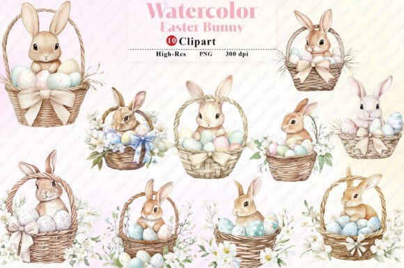 Lavender Pink Flowers Watercolor: Graphics & Illustrations