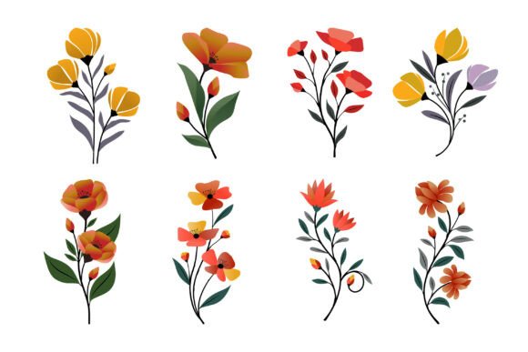 Spring and Summer Flowers: Graphics & Illustrations