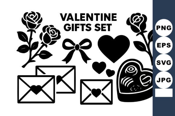 Valentine Gifts Set: Elegant Graphics & Illustrations