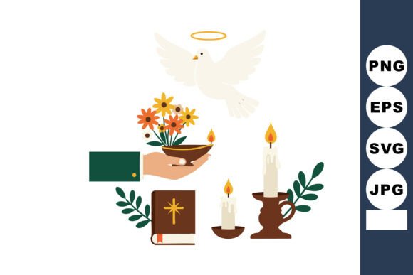 White Dove with Halo: Graphics and Illustrations